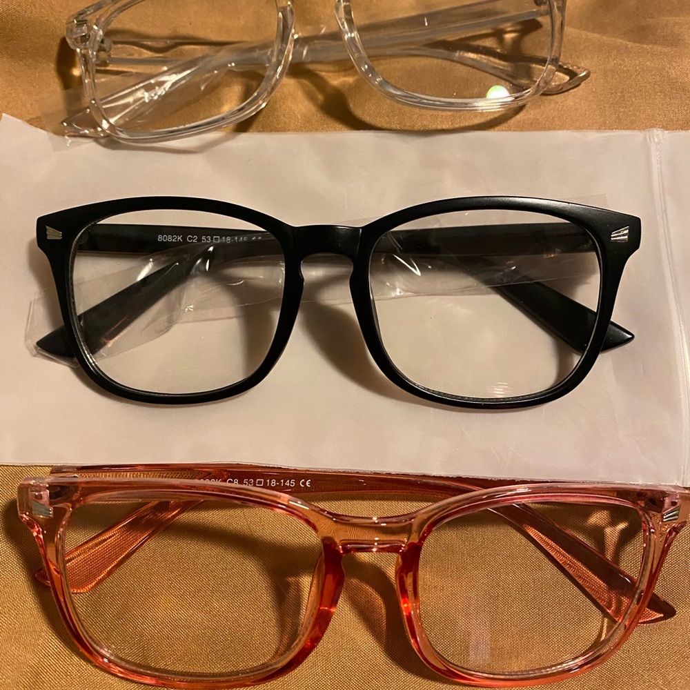 Blue light blocking glasses. Set of 3